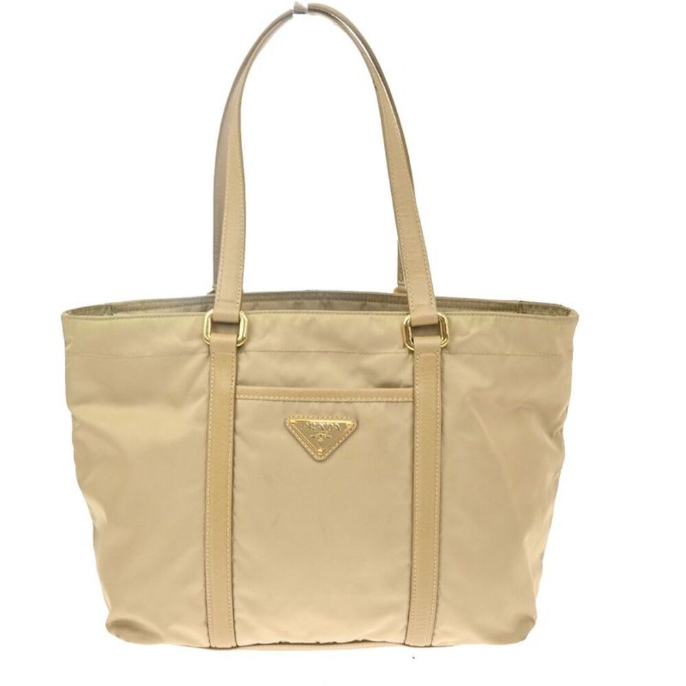 Prada Re-Edition 1978 Pocket Re-Nylon With Saffiano Leather Beige Nylon Tote Bag